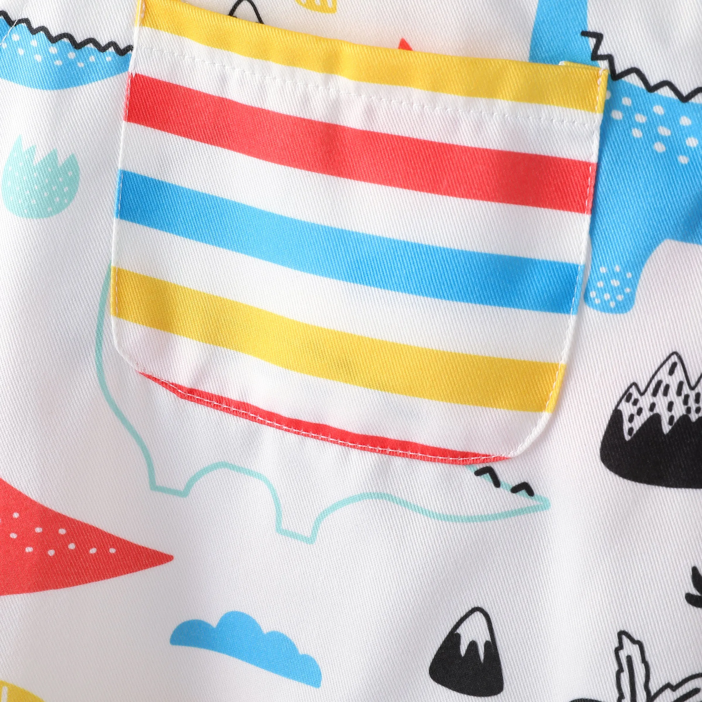 Baby Boy All Over Multicolor Dinosaur Print Sleeveless Jumpsuit Overalls
