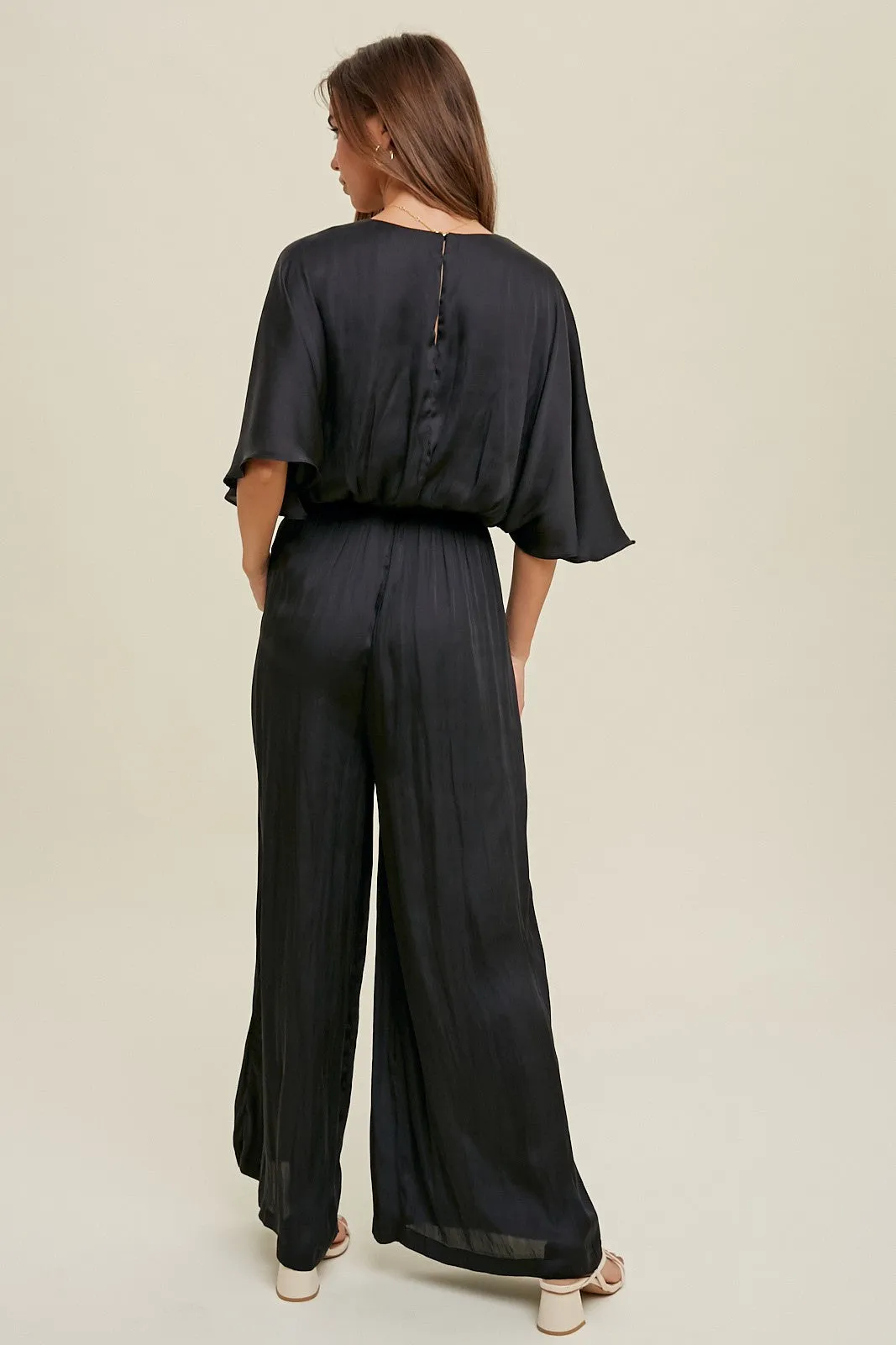 Dani Satin Wide Leg Jumpsuit