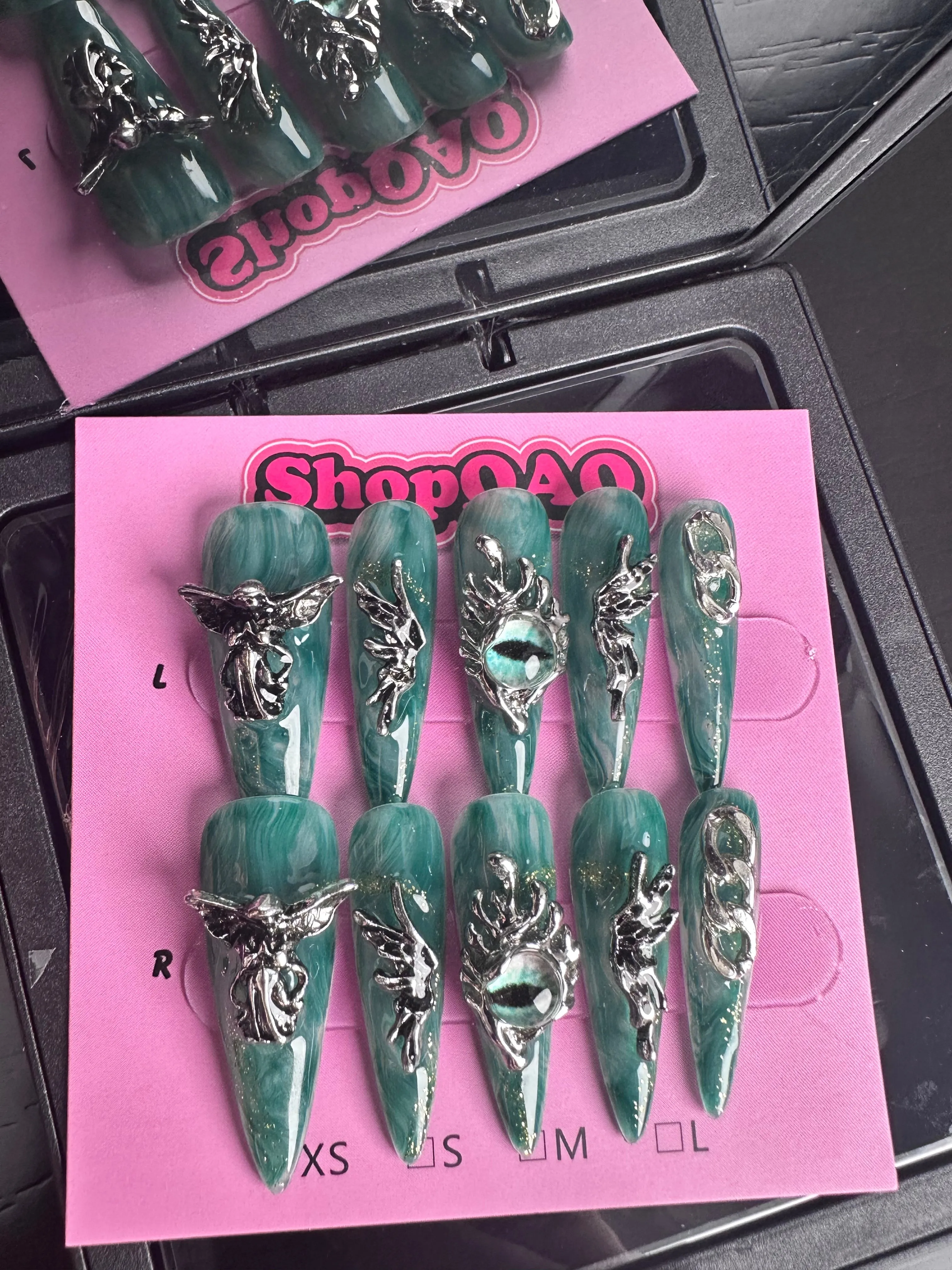 Fall/Winter Gothic Cyberpunk Long Nails with Sweet &amp; Cool Chiaki Vibe